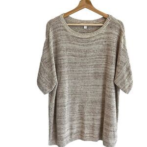 J Jill Pure Jill Womens Linen Blend Knit Sweater Sz XL Loose Coastal Lightweight